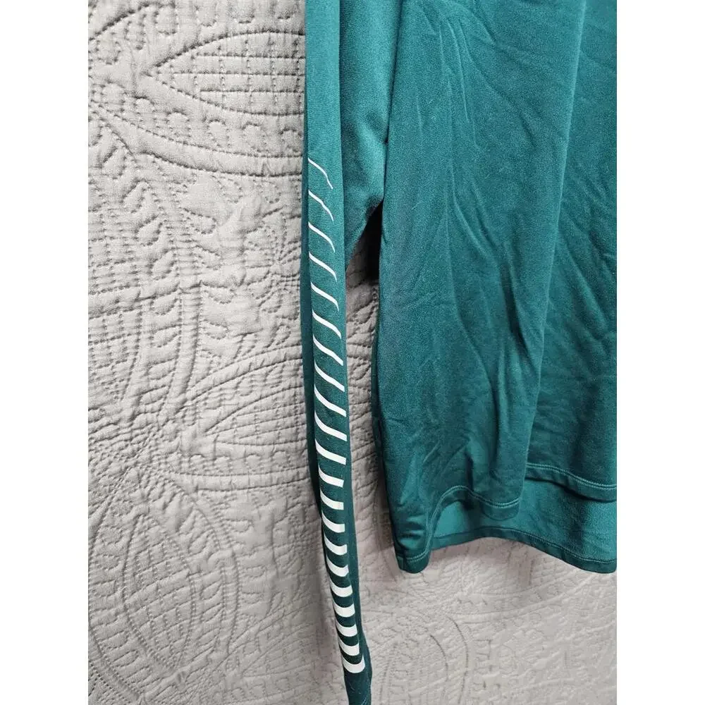 Nike Running Hoodie Pullover Sweatshirt Dri-Fit Men’s Large Striped Green‎ 9370